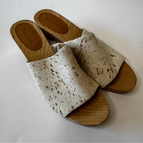 Madewell The Evelyn Slide Clog in Spotted Calf Hair - Picture 4 of 8